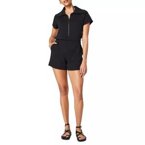 Black Zip-Up Romper
